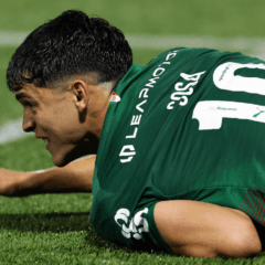 O jogador Ram&oacute;n Sosa, da SE Palmeiras, em jogo contra a equipe do EC Cruzeiro, durante partida v&aacute;lida pela d&eacute;cima sexta rodada, do Campeonato Brasileiro, S&eacute;rie A, na Arena Barueri. (Foto: Cesar Greco/Palmeiras/by Canon)
