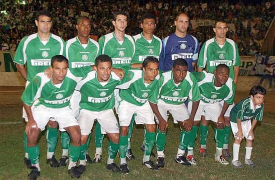 Equipe do Palmeiras na disputa da Série B de 2003 (Foto: Acervo / Palmeiras) 