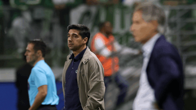 Abel durante partida pela Libertadores contra o Cerro Porteño (Foto: Cesar Greco) 