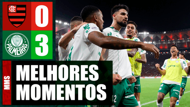 Assista aos melhores momentos da vitória do Palmeiras diante do Flamengo