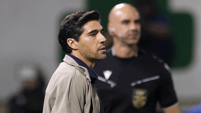 O técnico Abel Ferreira, da SE Palmeiras, em jogo contra a equipe do EC Cruzeiro, durante partida válida pela décima sexta rodada, do Campeonato Brasileiro, Série A, na Arena Barueri. (Foto: Cesar Greco/Palmeiras/by Canon)
