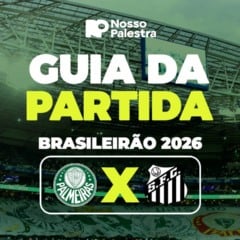 Palmeiras x Santos: onde assistir ao vivo, hor&aacute;rio e escala&ccedil;&otilde;es do jogo pelo Brasileir&atilde;o