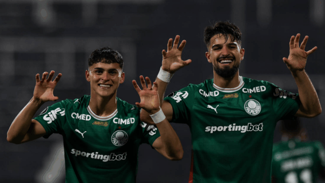 Ramon Sosa e Flaco Lopez (Foto: Cesar Greco / Palmeiras) 
