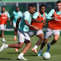 O jogador Allan, da SE Palmeiras, durante treinamento, na Academia de Futebol. (Foto: Cesar Greco/Palmeiras/by Canon)
