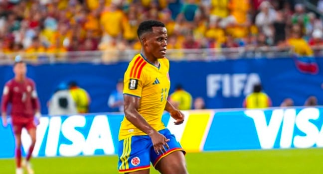 Jhon Arias em ação com a camisa do Palmeiras. Foto: Divulgação/Colombia