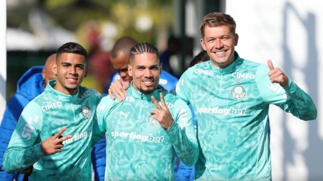 da SE Palmeiras, durante treinamento, na Academia de Futebol. (Foto: Cesar Greco/Palmeiras/by Canon)
