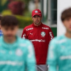 O t&eacute;cnico Abel Ferreira, da SE Palmeiras, durante treinamento, na Academia de Futebol. (Foto: Cesar Greco/Palmeiras/by Canon)
