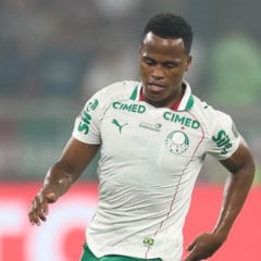Jhon Arias em campo pelo Palmeiras. Foto:  C&eacute;sar Greco/Palmeiras