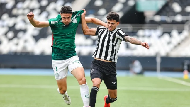 Palmeiras Sub-20 vence Botafogo de virada e avança às quartas da Copa do Brasil